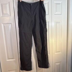 REI Pants Women's Size 12 Convertible Nylon Hiking Cargo Outdoor Zip Off Gray